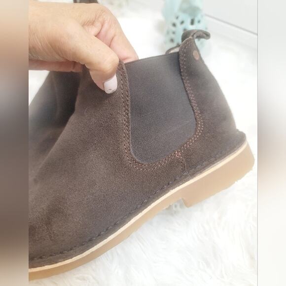 JACK & JONES Brown Soft Suede Ankle Chelsea Boots Round Toe Rugged Dark Academia main image 12